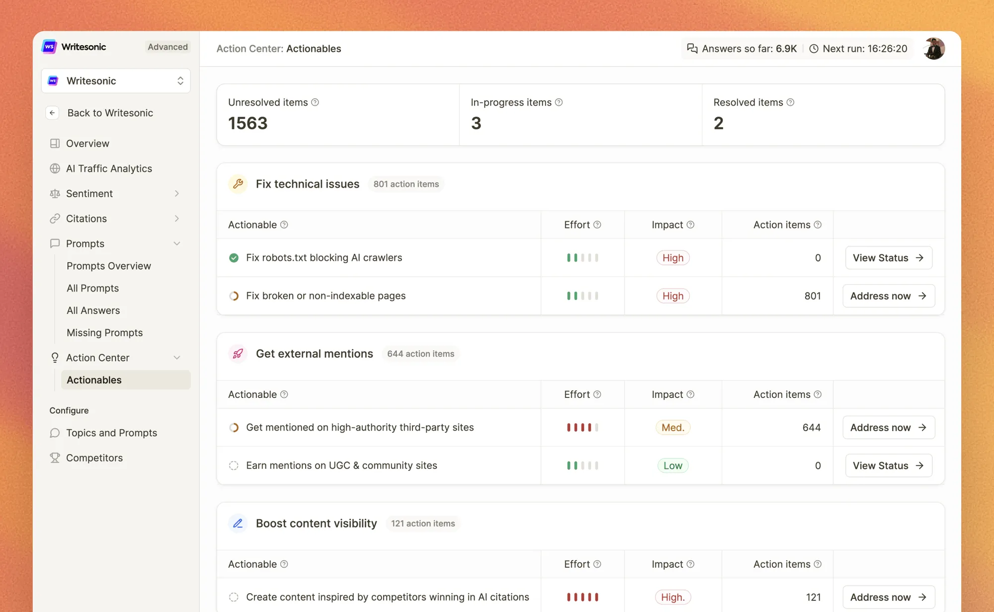 AI Visibility Dashboard